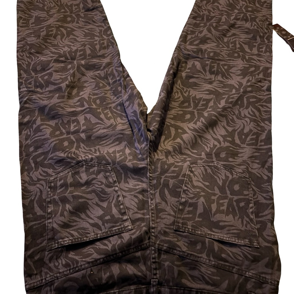 Black Patterned Pants XL no fear